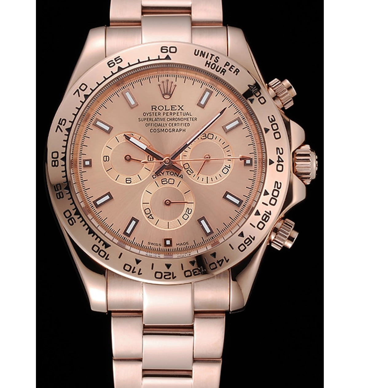 AAA replica watch Daytona Bracelet And Cosmograph Case 1454247 Gold Rose Dial Rolex Pink 0719
